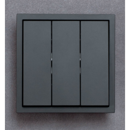 Ardero EV113-B вимикач 3-клавішний, механізм чорний 10А Soft - фото 1