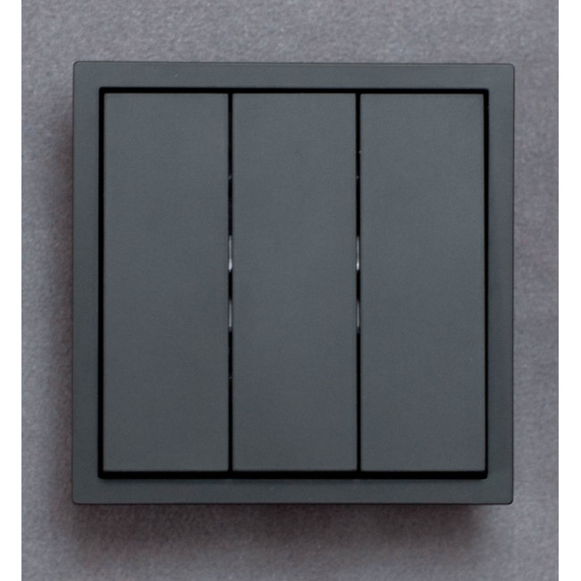 Ardero EV113-B вимикач 3-клавішний, механізм чорний 10А Soft