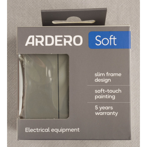 Ardero EV113-G вимикач 3-клавішний, механізм сірий 10А Soft - фото 4