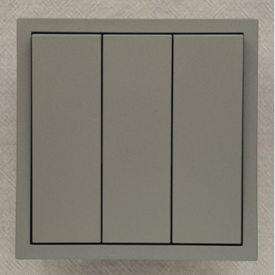 Ardero EV113-G вимикач 3-клавішний, механізм сірий 10А Soft