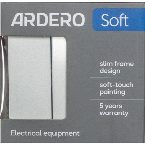 Вимикач 3-клавішний механізм Ardero Soft срібло 10A EV113-S - фото 4