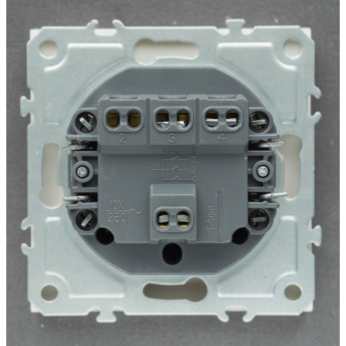 Ardero EV113-W выключатель 3-клавишный, механизм белый 10А Soft - фото 2