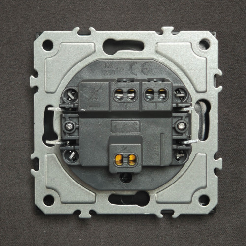 Ardero EV121-В вимикач 1-клавішний прохідний, механізм чорний 10А Soft - фото 3