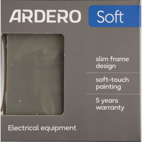 Ardero EV121-G выключатель 1-клавишный проходной, механизм серый 10А Soft - фото 4