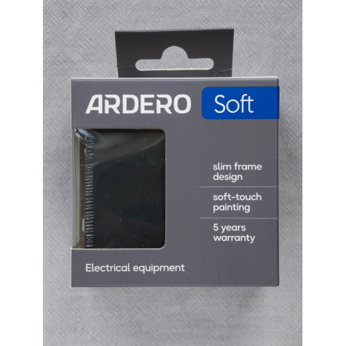 Ardero EV122-B вимикач 2-клавішний прохідний, механізм чорний 10А Soft - фото 4