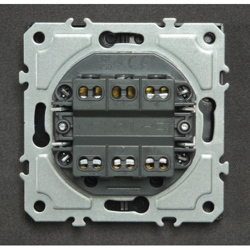 Ardero EV122-B вимикач 2-клавішний прохідний, механізм чорний 10А Soft - фото 3