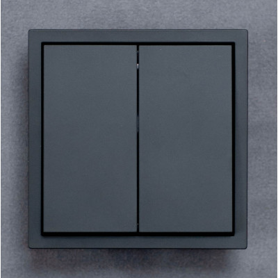 Ardero EV122-B выключатель 2-клавишный проходной, механизм черный 10А Soft