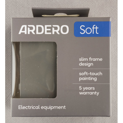 Ardero EV122-G вимикач 2-клавішний прохідний, механізм сірий 10А Soft - фото 4