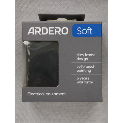 Ardero EV131-B вимикач 1-клавішний перехресний, чорний механізм чорний  10А Soft - фото 4