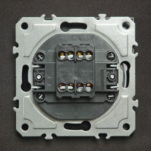 Ardero EV131-B вимикач 1-клавішний перехресний, чорний механізм чорний  10А Soft - фото 3