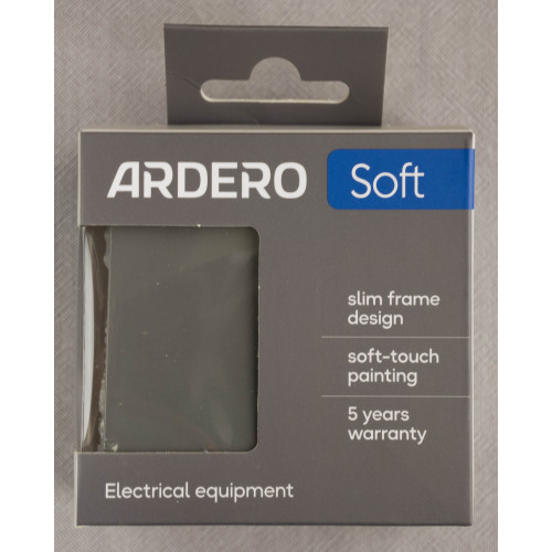 Ardero EV131-G выключатель 1-клавишный перекрёстный, механизм серый 10А Soft - фото 4