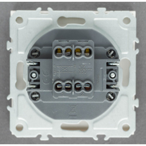 Ardero EV131-W выключатель 1-клавишный перекрёстный, механизм белый 10А Soft - фото 4