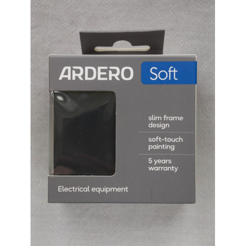 Ardero EV132-B вимикач 2-клавішний перехресний, чорний механізм чорний  10А Soft - фото 3