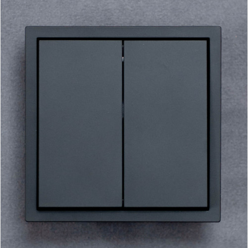 Ardero EV132-B вимикач 2-клавішний перехресний, чорний механізм чорний  10А Soft - фото 1