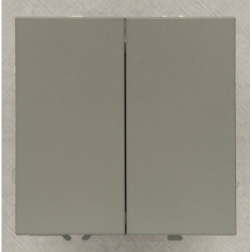 Ardero EV132-G вимикач 2-клавішний перехресний, чорний механізм сірий  10А Soft - фото 2