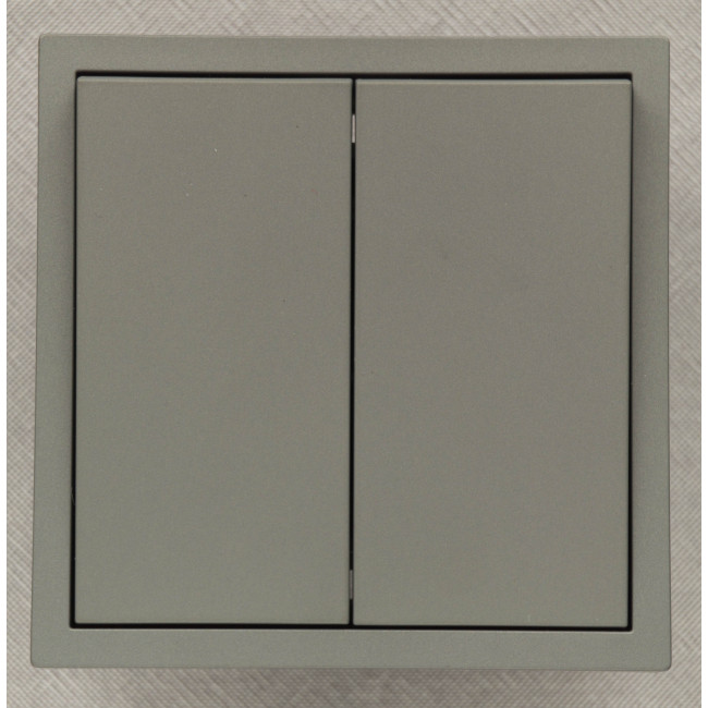 Ardero EV132-G выключатель 2-клавишный перекрёстный, механизм серый 10А Soft