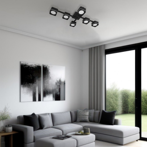 Светильник потолочный Ardero ML495-6 под лампу чорний - фото 2 | СТС Светильник потолочный Ardero ML495-6 под лампу чорний - фото 2