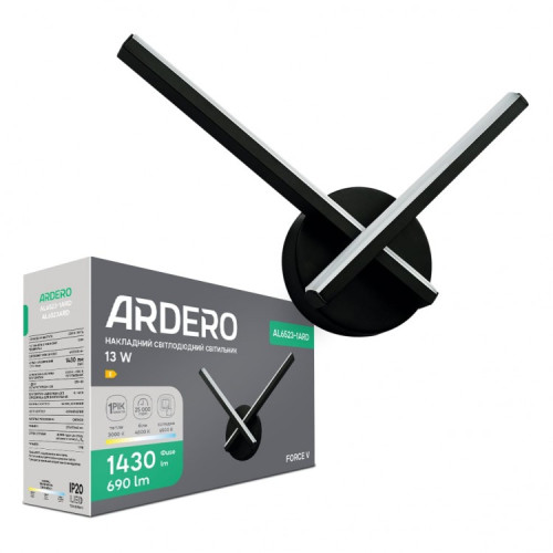 Світлодіодний накладний світильник Ardero AL6523-1ARD FORCE V 13Вт чорний - фото 7 | СТС Світлодіодний накладний світильник Ardero AL6523-1ARD FORCE V 13Вт чорний - фото 7