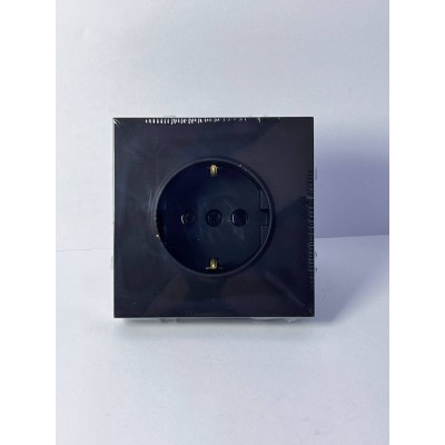 Ardero ER121-B розетка з заземленням, механізм чорний 16А Soft
