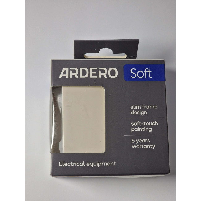 Ardero EV112V-W выключатель 2-клавишный, механизм белый 10А Soft