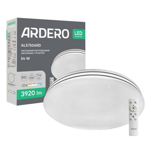 Світлодіодний світильник Ardero AL5750ARD SILVER 54Вт - фото 1
