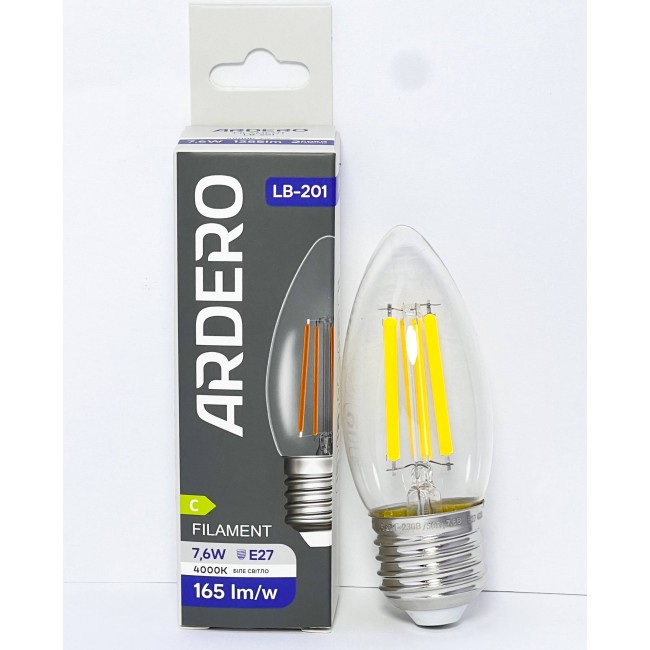 Светодиодная лампа Ardero Filament LB-201 7.6W E27 4000K