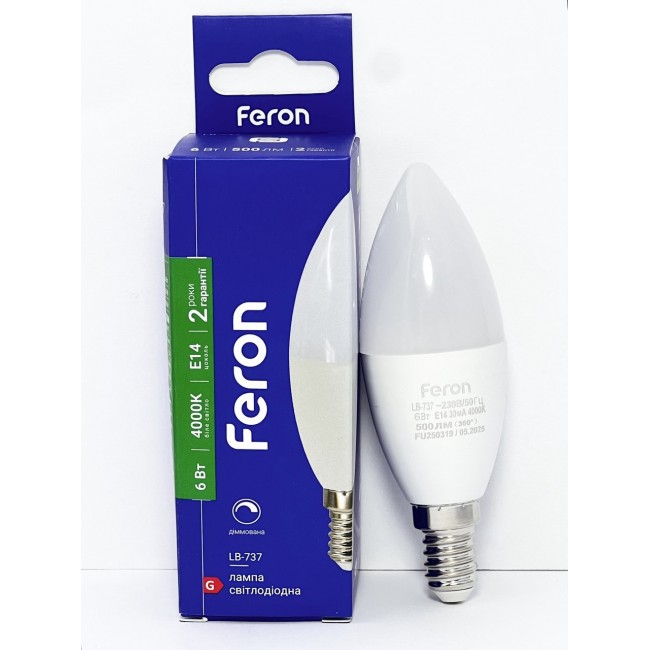 Светодиодная лампа Feron LB-737 6W E14 4000K