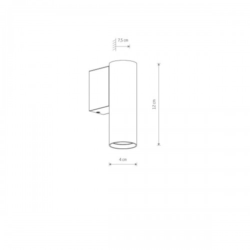 Бра, настінний світильник Nowodvorski 10747 Fourty Wall S GU10 1x10W IP20 чорний - фото 6