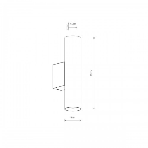 Бра, настінний світильник Nowodvorski 10753 Fourty Wall M GU10 2x10W IP20 чорний - фото 6