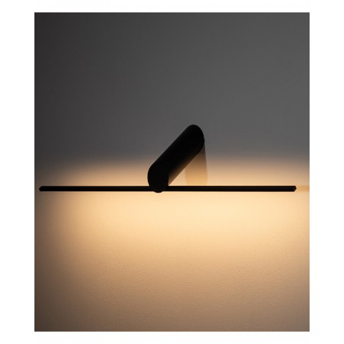 Бра, настенный светильник Nowodvorski 11431 Slash LED 1x10W 3000K 360Lm IP20 черный - фото 1