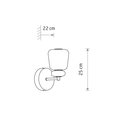 Бра, настенный светильник Nowodvorski 11703 Ceramic LED 1x8W 3000K 650Lm IP20 латунный - фото 2