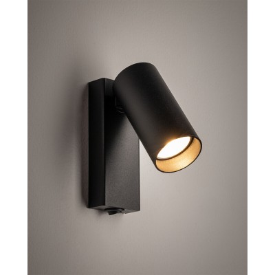 Бра, настінний світильник Nowodvorski 11763 Fourty GU10 1x10W IP20 чорний