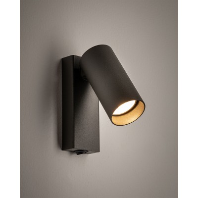 Бра, настінний світильник Nowodvorski 11766 Fourty GU10 1x10W IP20 темно-сірий