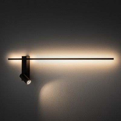 Настінний світильник, бра Nowodvorski 11425 Easy Left LED+GU10 MR11 11+10W 3000K 380Lm IP20 чорний