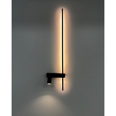 Настінний світильник, бра Nowodvorski 11426 Easy Right LED+GU10 MR11 11+10W 3000K 380Lm IP20 чорний