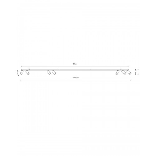 Світильник поворотний, спот Nowodvorski 10743 Fourty VII GU10 7x10W IP20 чорний - фото 2