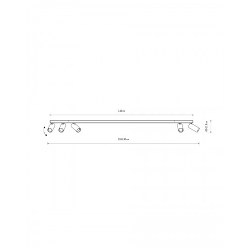 Світильник поворотний, спот Nowodvorski 11440 Fourty V GU10 5x10W IP20 світло-сірий - фото 2