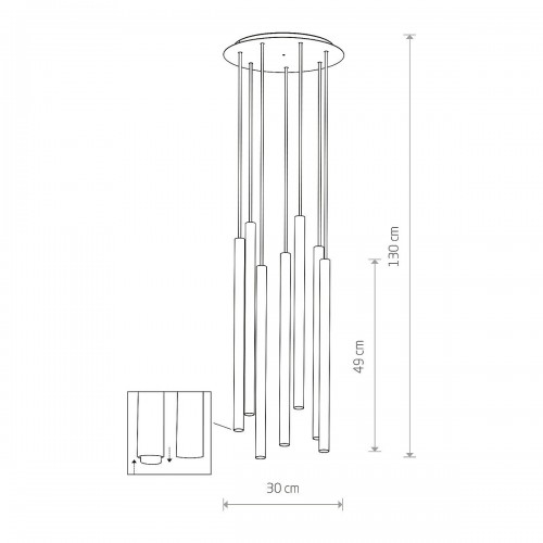 Люстра Nowodvorski 10704 Laser VII G9 7x10W IP20 різнокольорова - фото 6