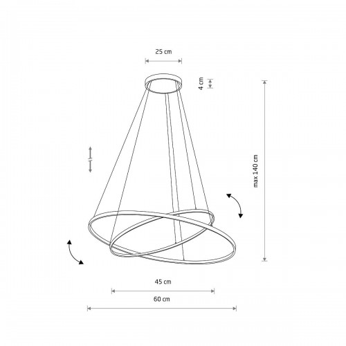 Люстра Nowodvorski 10814 Circolo LED 2x35W 3000K 1200Lm IP20 черная - фото 2