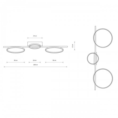 Люстра Nowodvorski 10816 Circolo LED 3x33W 3000K 1100Lm IP20 черная - фото 2