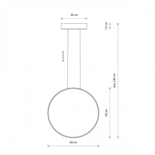 Люстра Nowodvorski 10861 Circolo LED M 1x21W 4000K 700Lm IP20 черная - фото 7