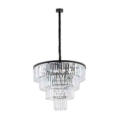 Люстра Nowodvorski 7614 Cristal L E14 12x25W IP20 чорна