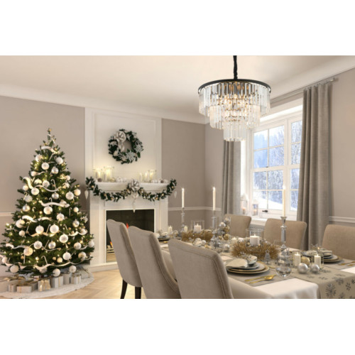 Люстра Nowodvorski 7616 Cristal M E14 9x25W IP20 чорна - фото 5