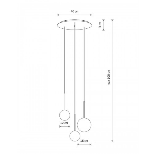 Підвісний світильник, люстра Nowodvorski 10304 Karo III G9 3x12W IP20 чорний - фото 2