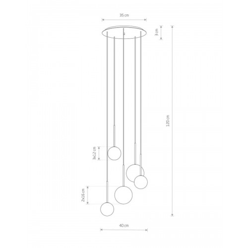 Підвісний світильник, люстра Nowodvorski 10303 Karo V G9 5x12W IP20 чорний - фото 5