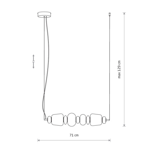 Підвісний світильник, люстра Nowodvorski 11700 Ceramic Horizontal LED 1x22W 3000K 1750Lm IP20 білий - фото 8
