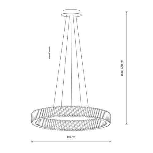 Подвесной светильник, люстра Nowodvorski 11706 Luxora Round LED 1x38W 3000K 3400Lm IP20 хром - фото 8