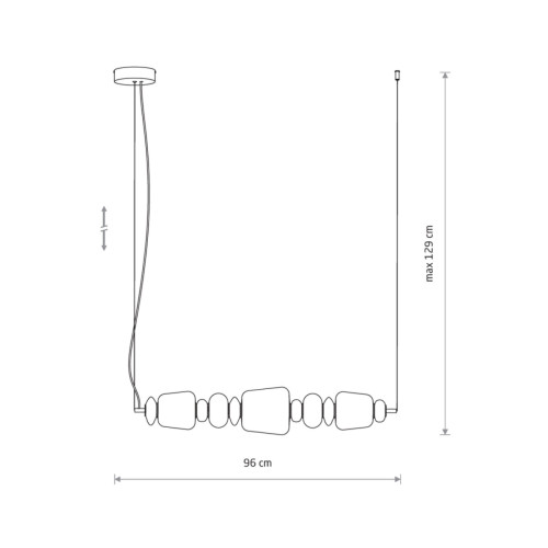 Подвесной светильник, люстра Nowodvorski 11699 Ceramic Horizontal LED 1x26W 3000K 2000Lm IP20 белый - фото 7