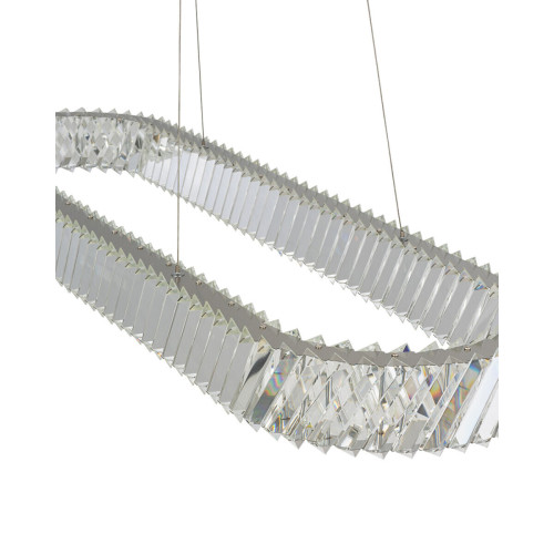 Підвісний світильник, люстра Nowodvorski 11707 Luxora Oval LED 1x40W 3000K 3600Lm IP20 хром - фото 6