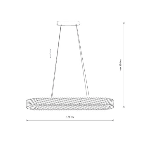Підвісний світильник, люстра Nowodvorski 11707 Luxora Oval LED 1x40W 3000K 3600Lm IP20 хром - фото 9